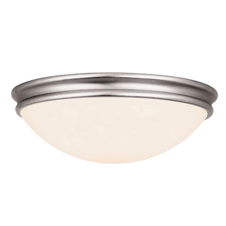 Access Lighting Atom, Flush Mount, Brushed Steel Finish, Opal Glass 20726-BS/OPL